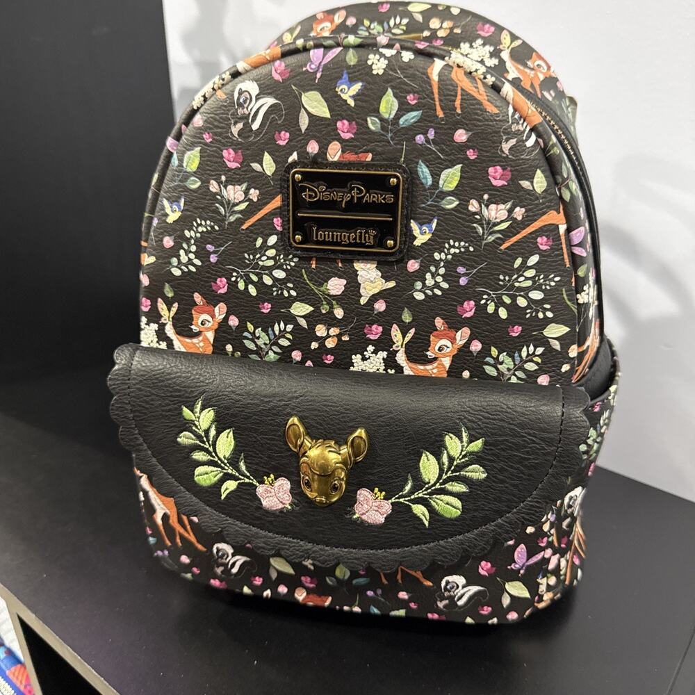 Bambi & Forest Friends Floral Mini Backpack Disney Parks Loungefly NWT